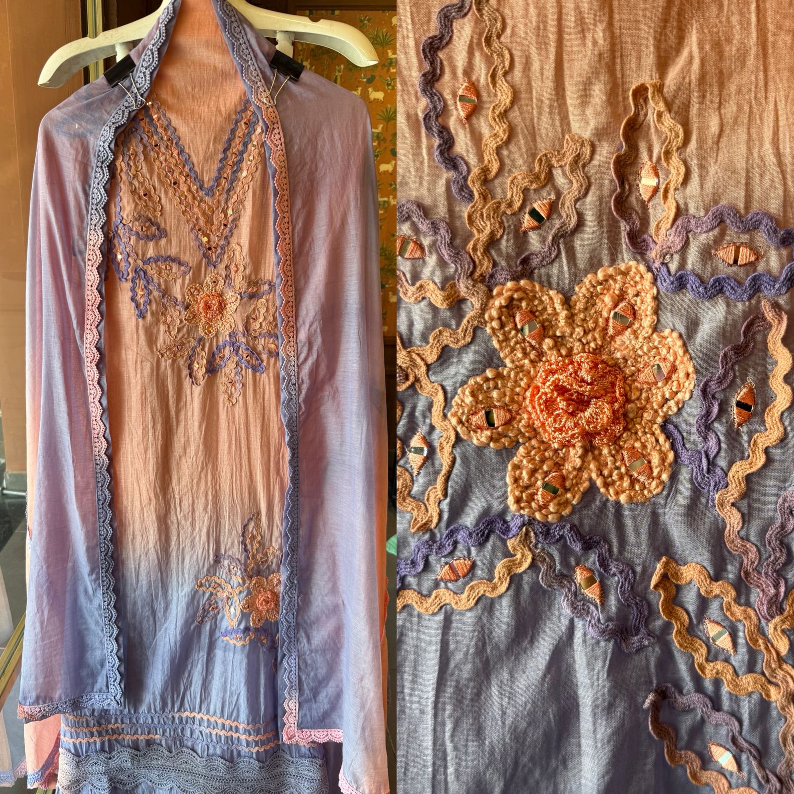 Mul cotton Ombre Suit Set