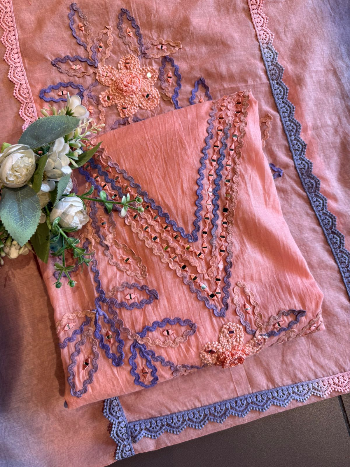 Mul cotton Ombre Suit Set