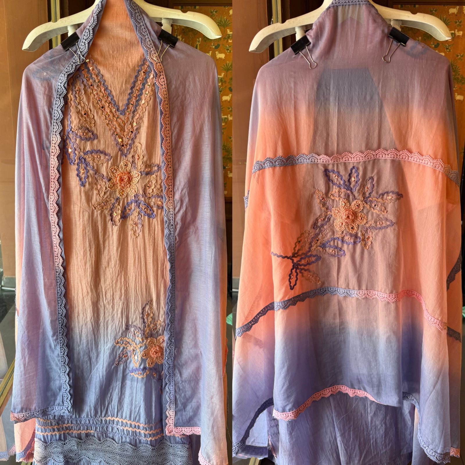 Mul cotton Ombre Suit Set