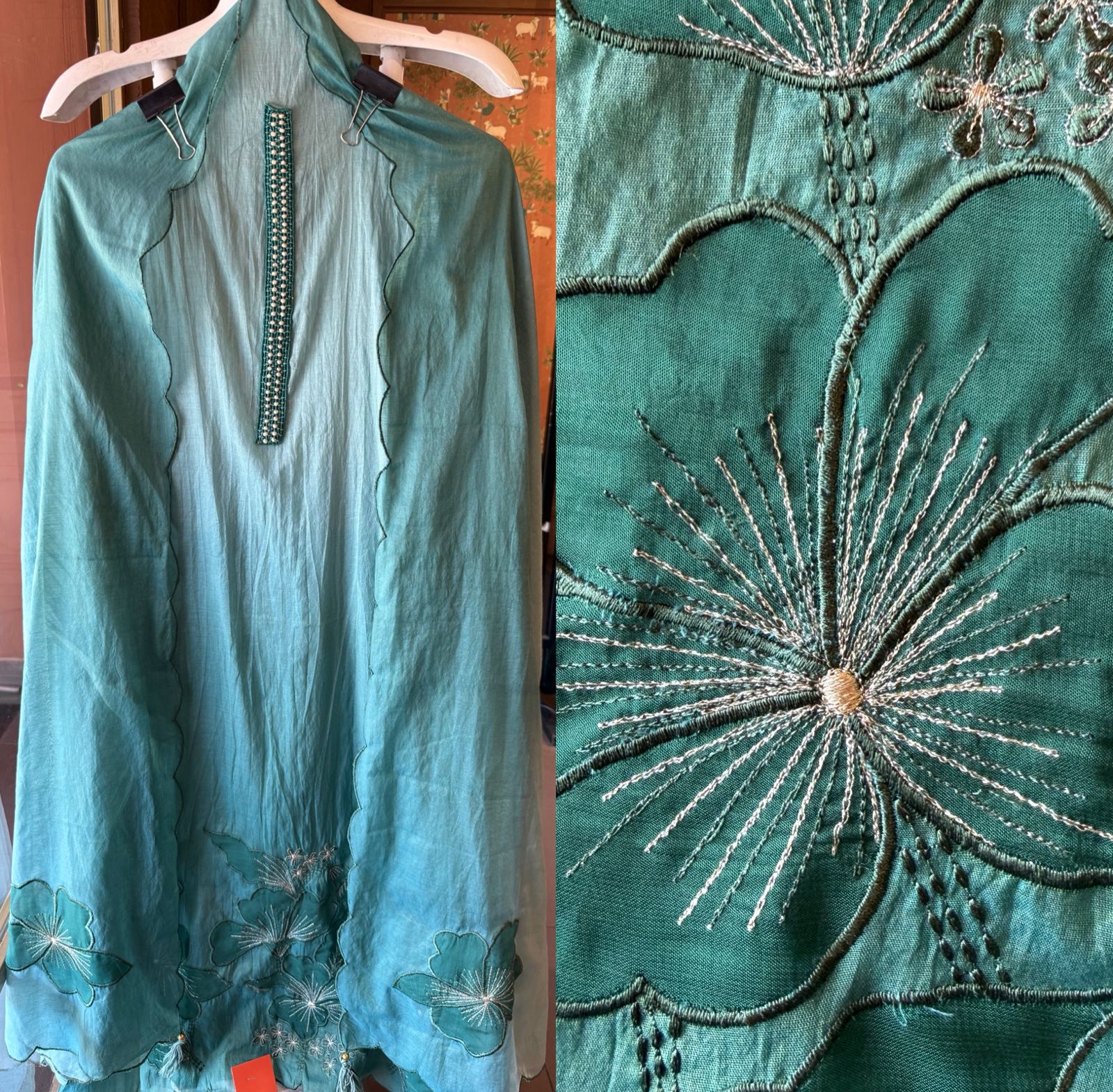 Statement Floral Embroidered Suit