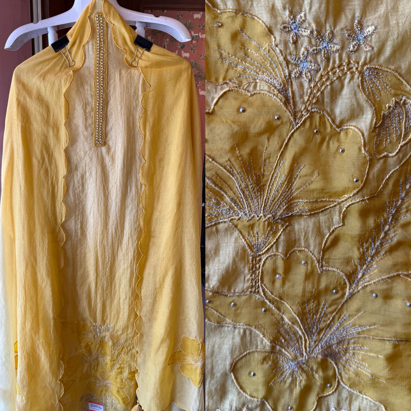 Statement Floral Embroidered Suit