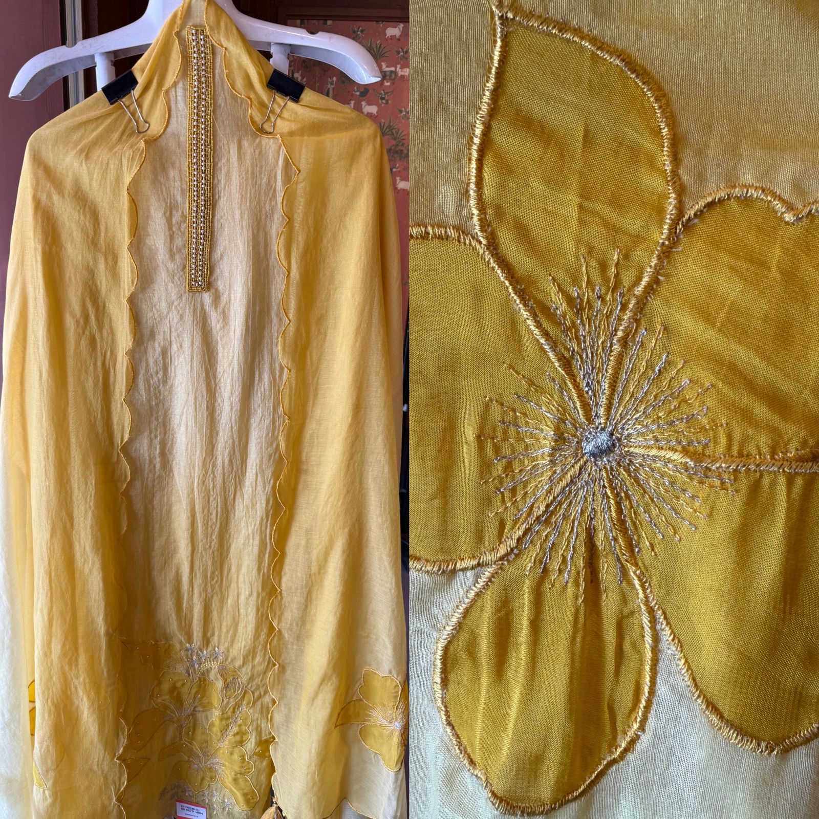 Statement Floral Embroidered Suit