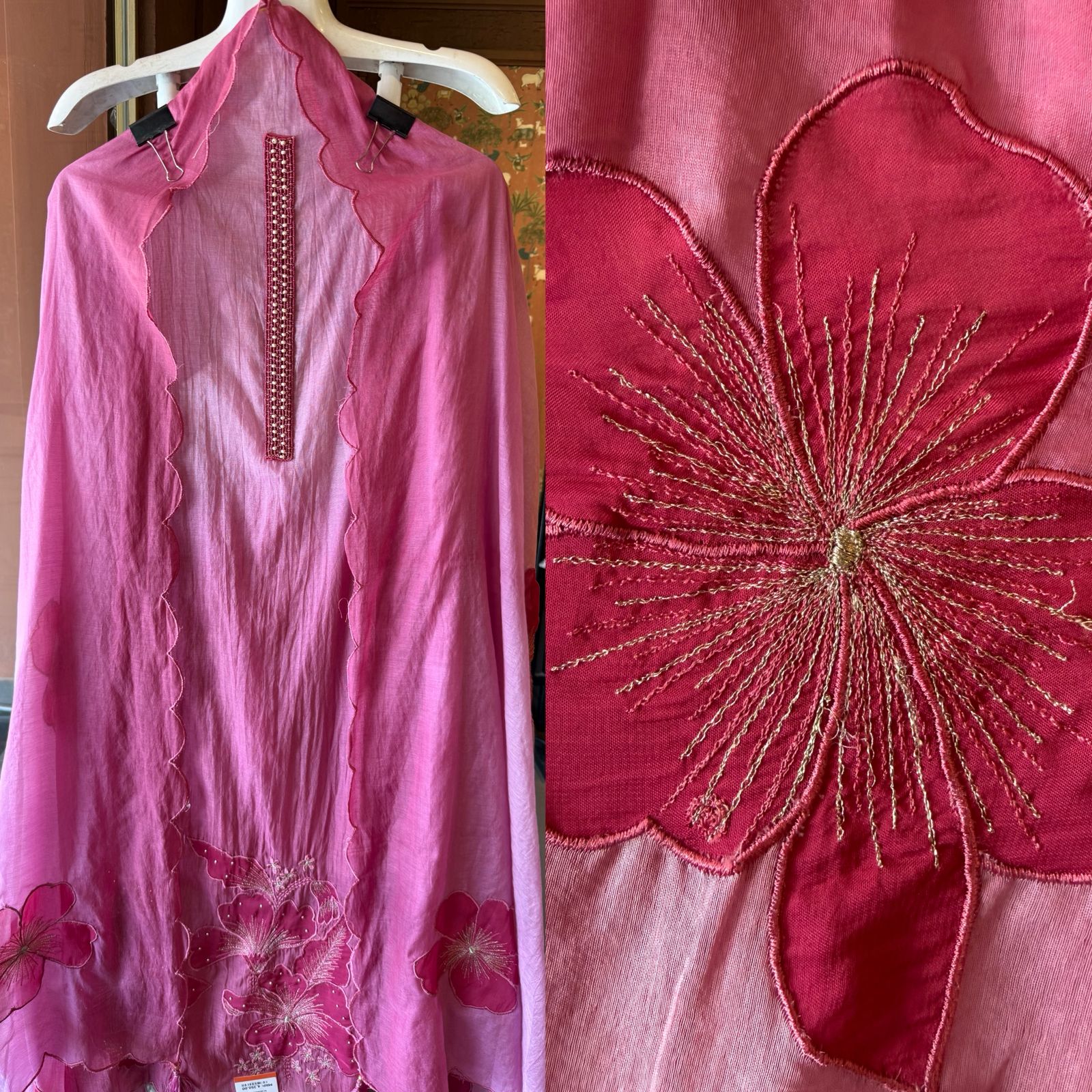 Statement Floral Embroidered Suit