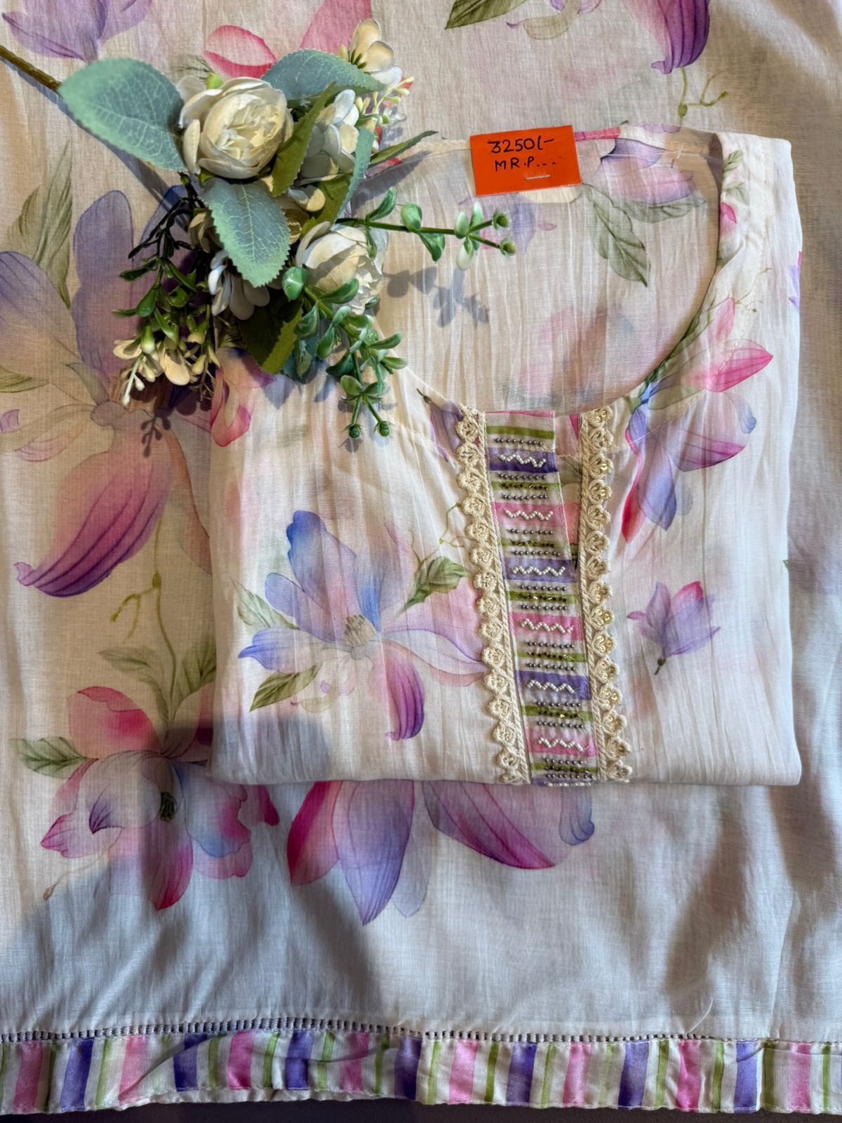 Pure Mul chanderi light weight Unstitched suit