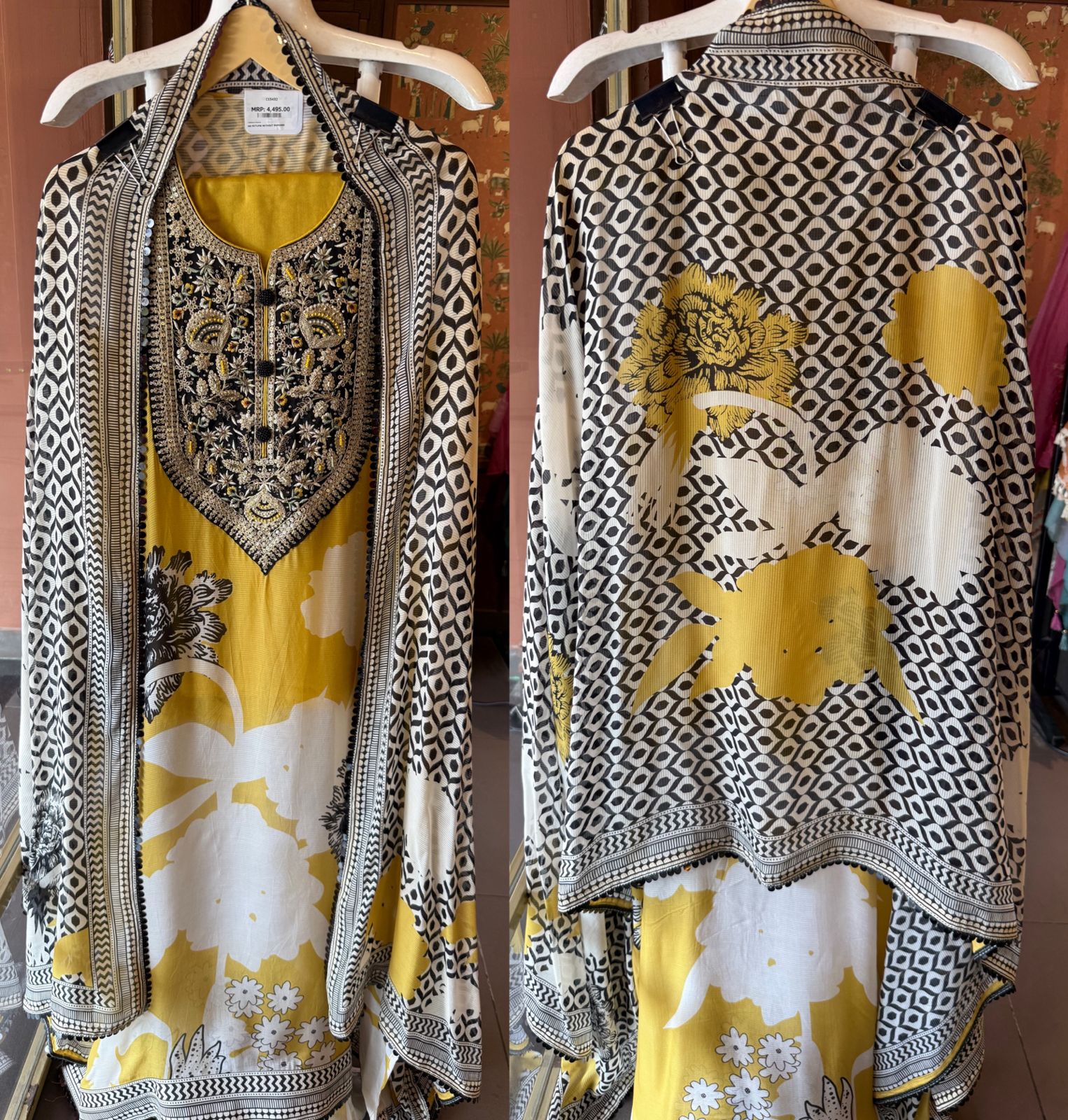 Pure Digital Printed Striped Cotton silk Shirt