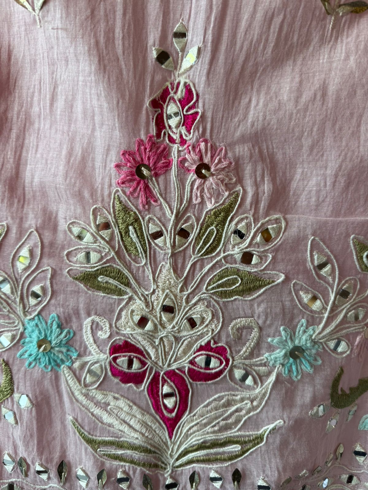 Mirror & Dori embroidered  Pastel Elegannt Suit