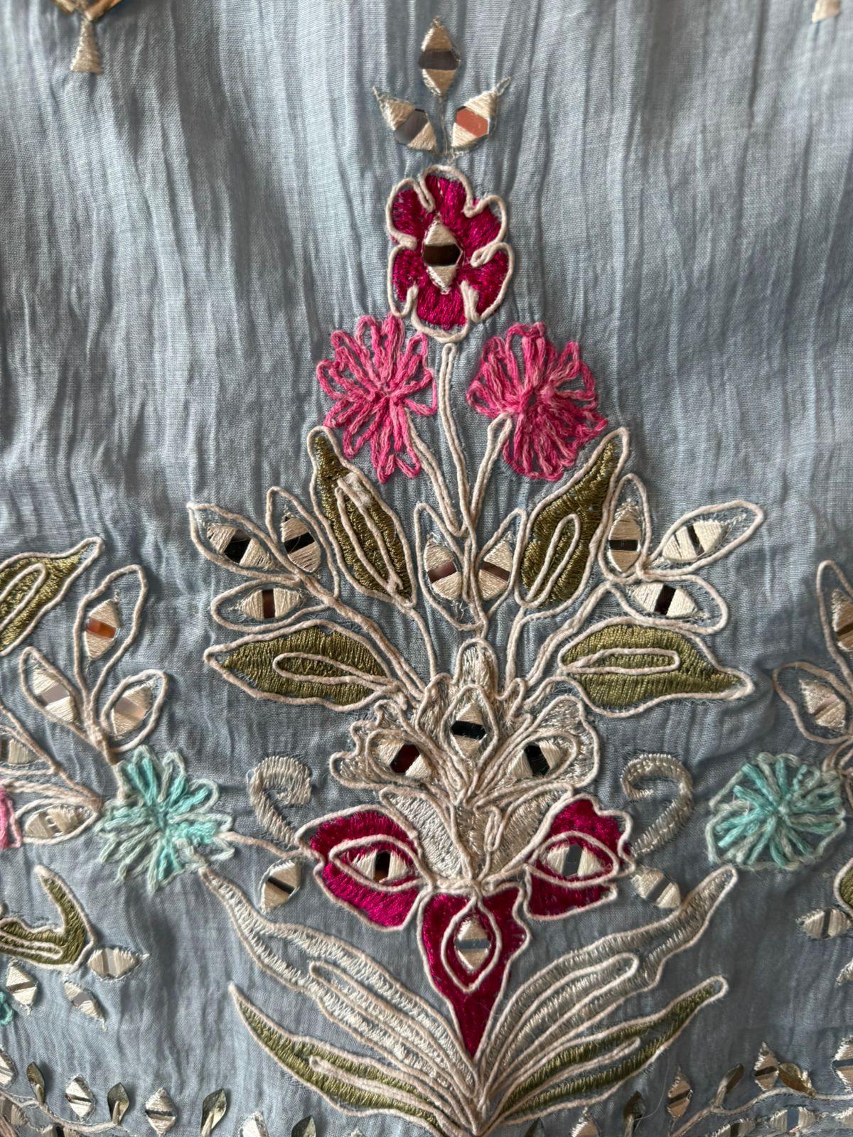Mirror & Dori embroidered  Pastel Elegannt Suit