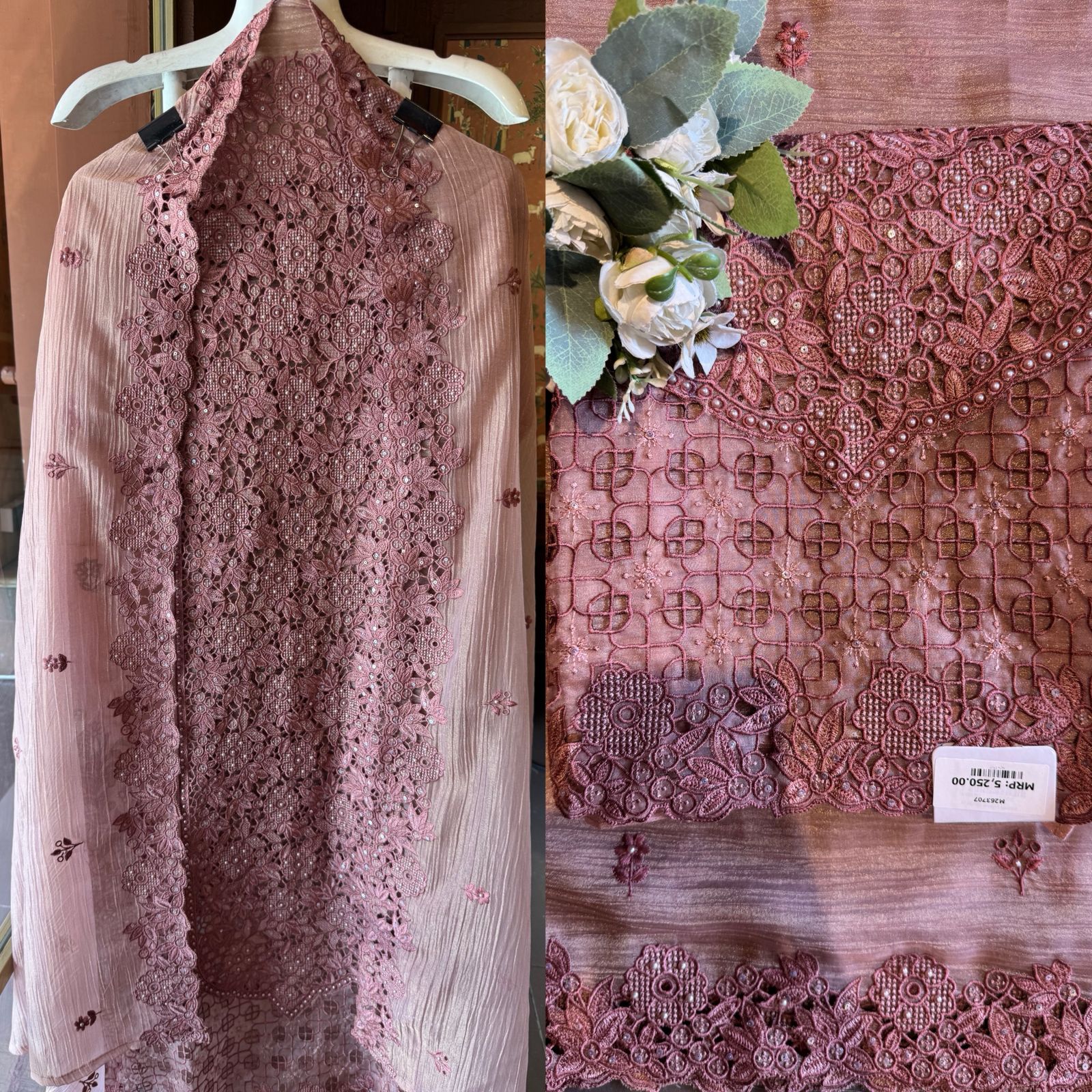 Embroidered Statement Unstitched Suit Set