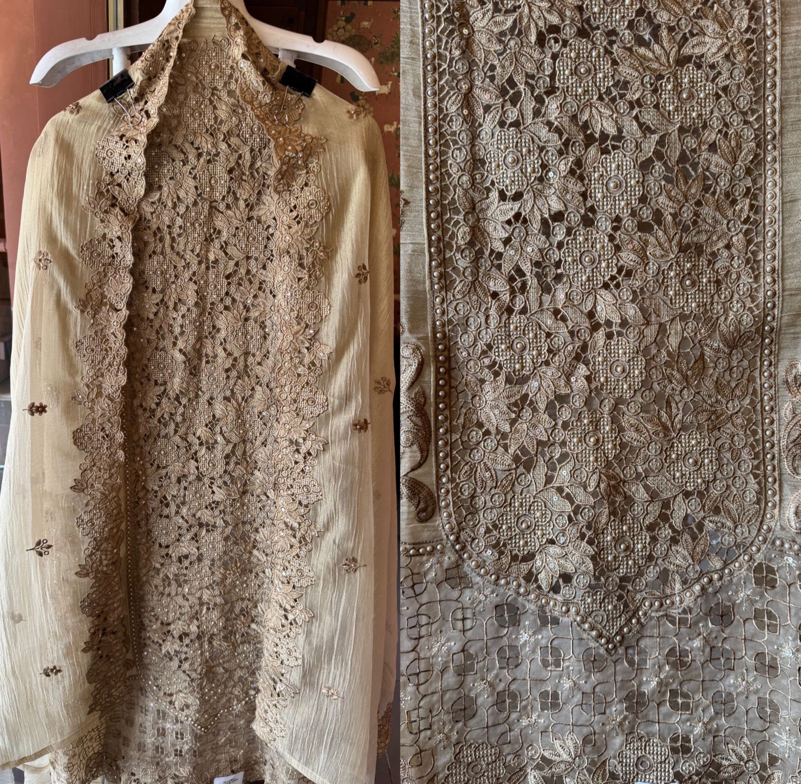 Embroidered Statement Unstitched Suit Set