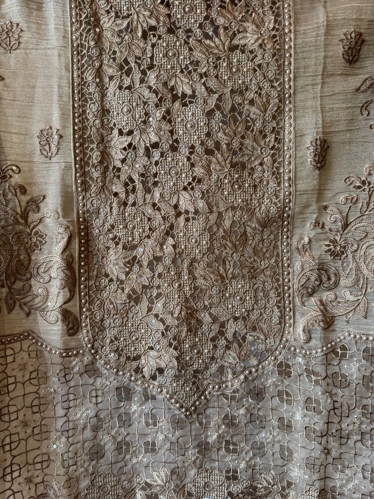 Embroidered Statement Unstitched Suit Set