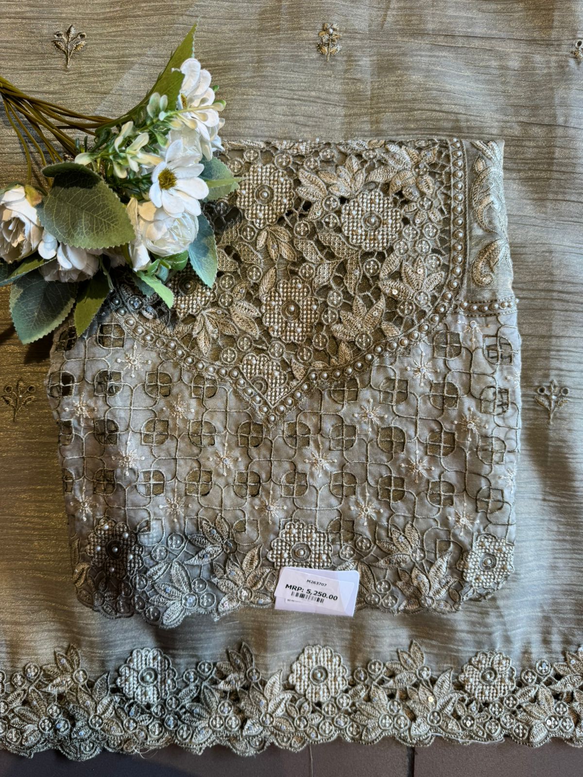 Embroidered Statement Unstitched Suit Set