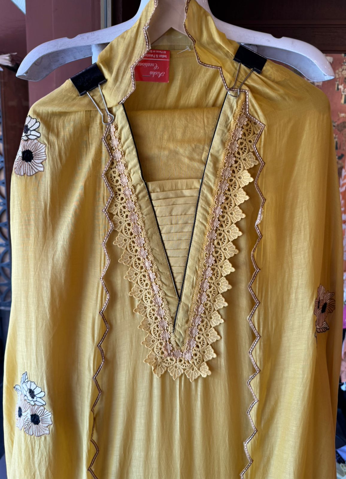 Floral Embroidered Unstitched Suit set