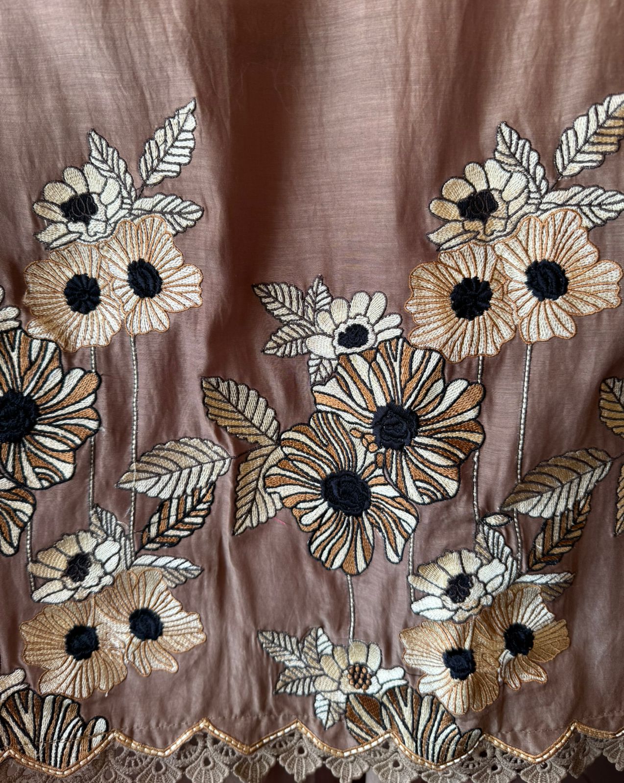 Floral Embroidered Unstitched Suit set