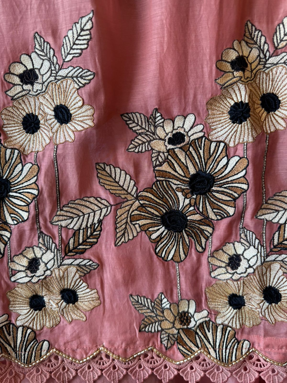 Floral Embroidered Unstitched Suit set