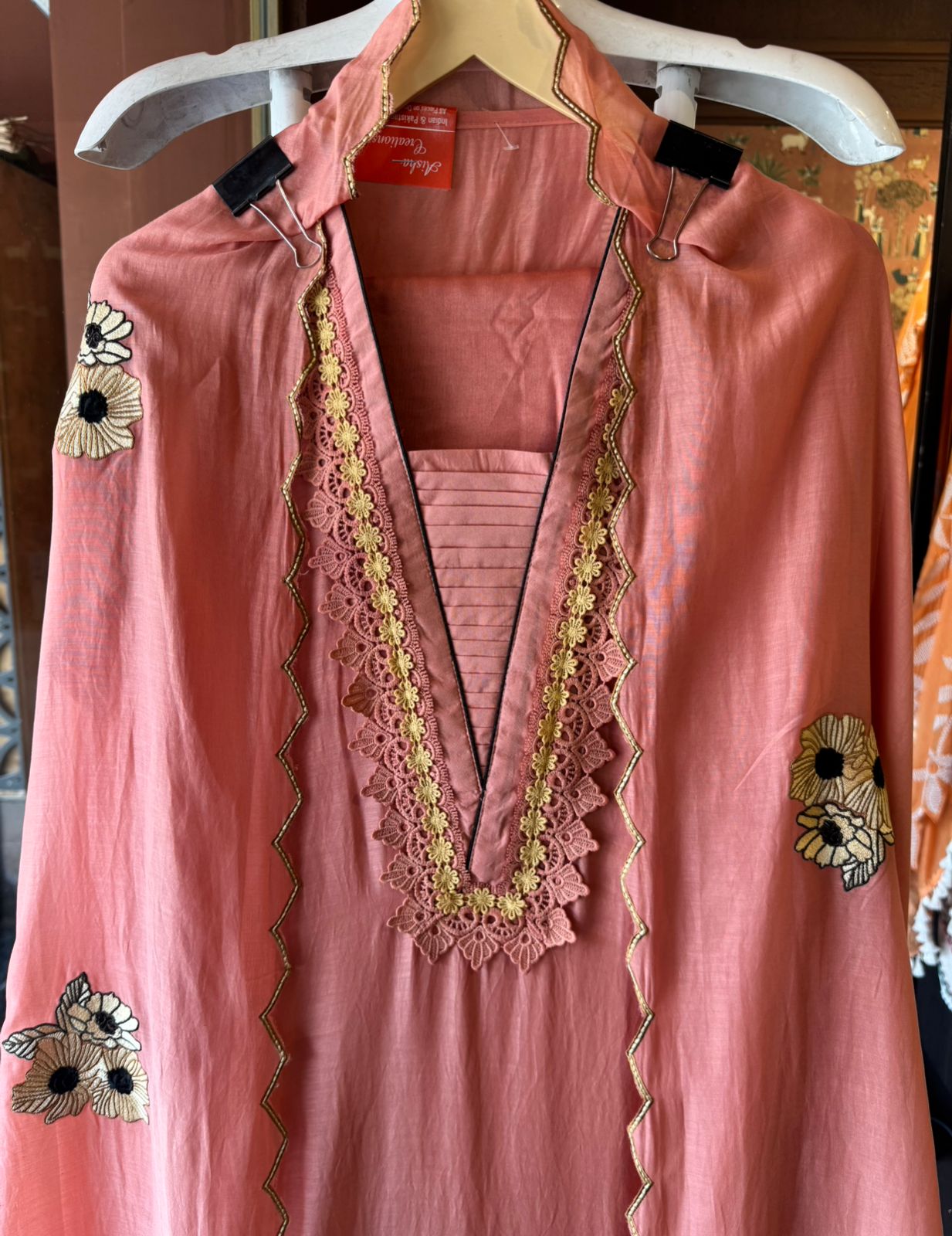 Floral Embroidered Unstitched Suit set