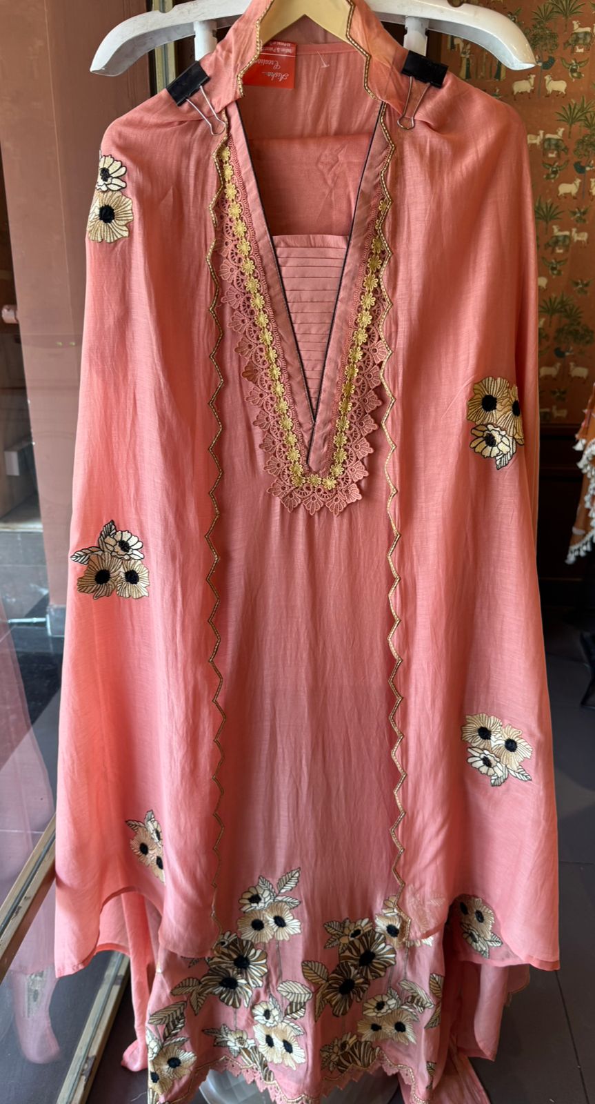 Floral Embroidered Unstitched Suit set