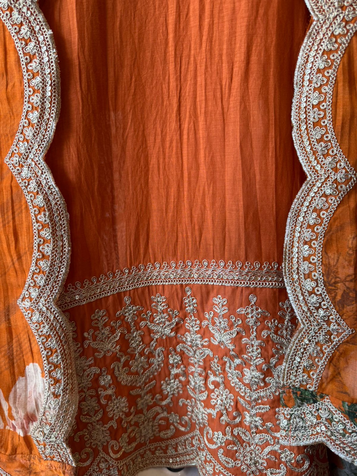 Floral Festive Suit with Potli