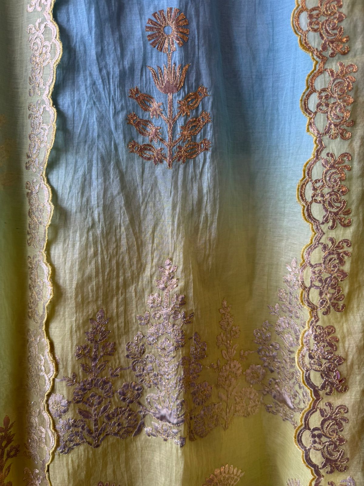 Ombre Embroidered Suit