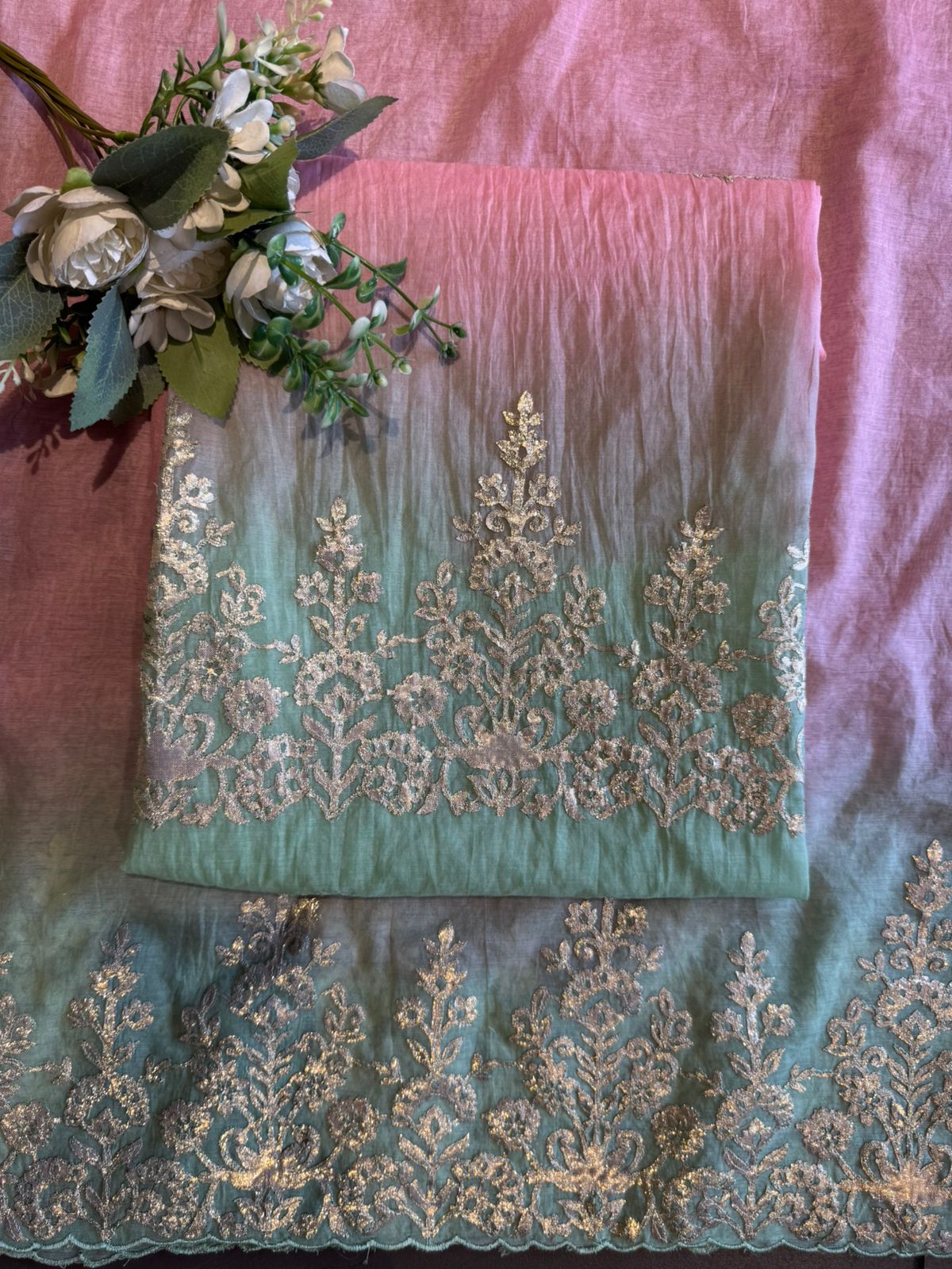 Ombre Embroidered Suit