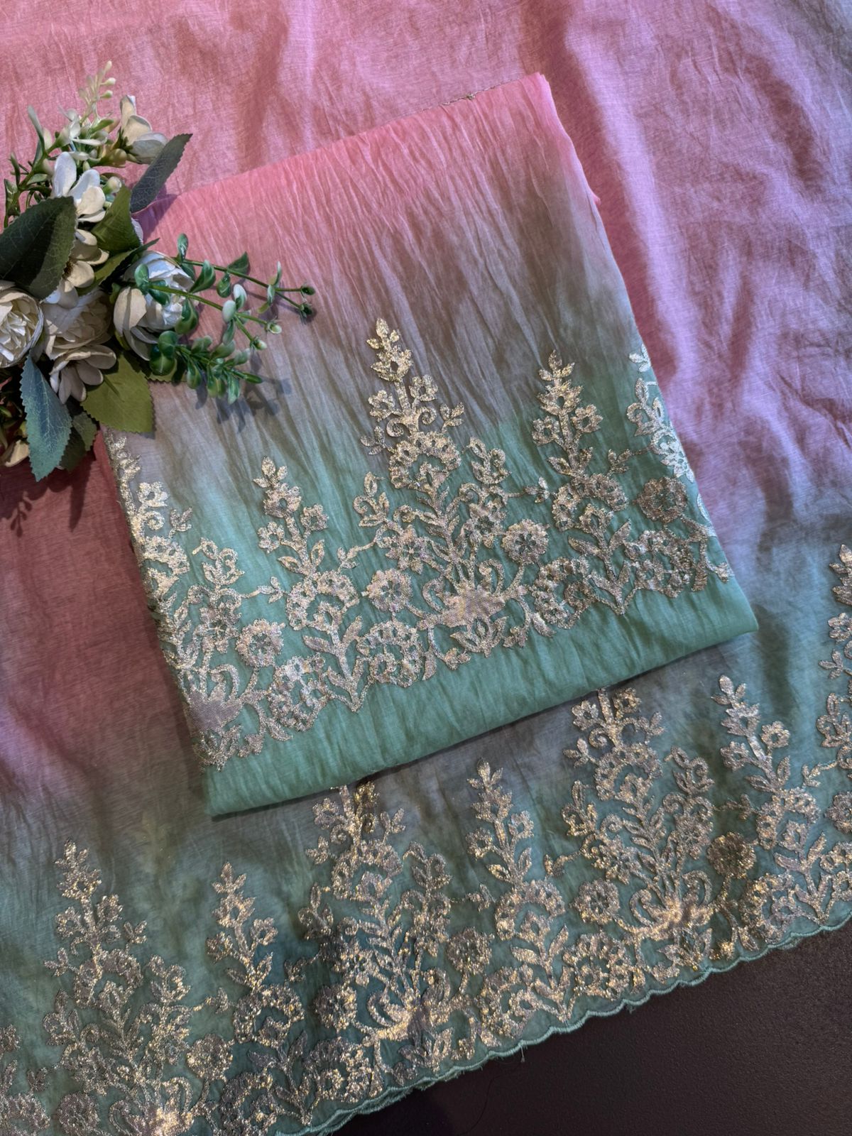 Ombre Embroidered Suit