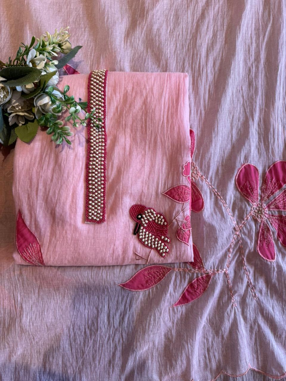 Handcrafted Bird Motif Suit