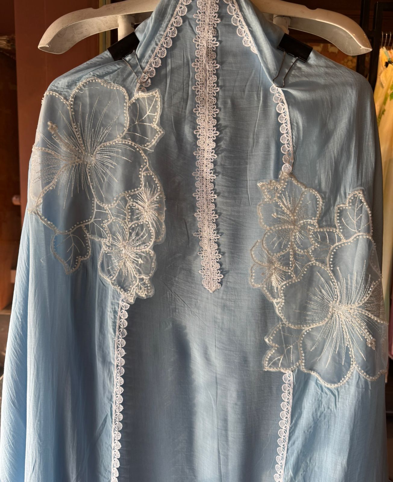 Floral Appliqué Suit Set