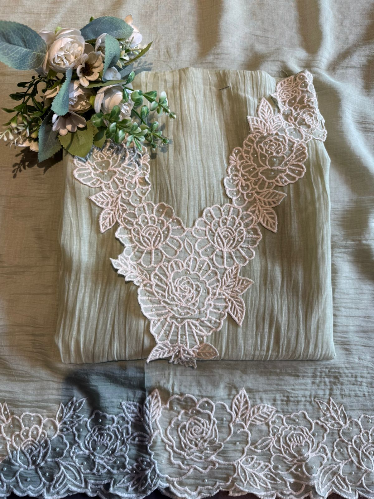 Sophisticated Suit on Crushed Mul cotton