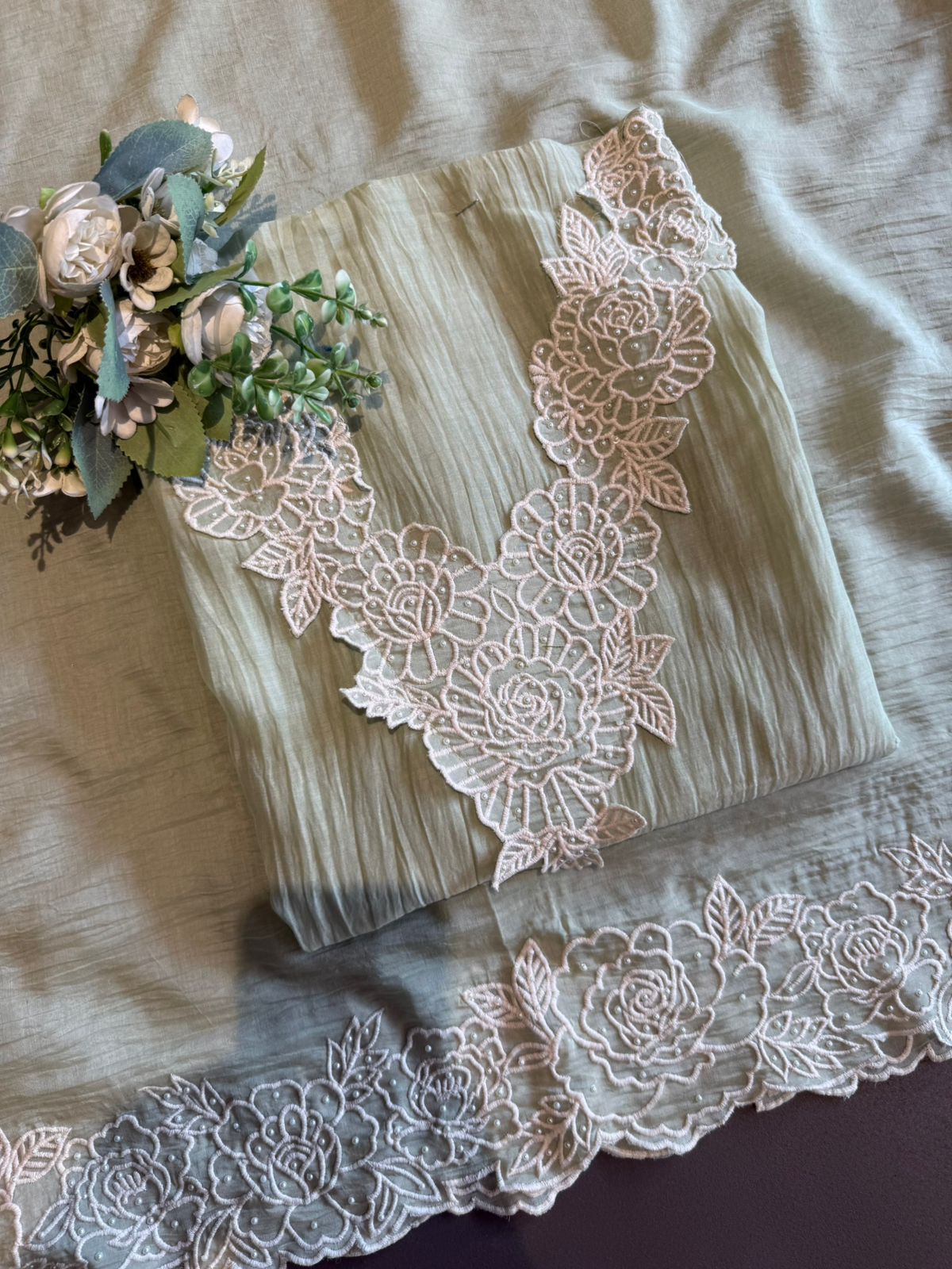 Sophisticated Suit on Crushed Mul cotton