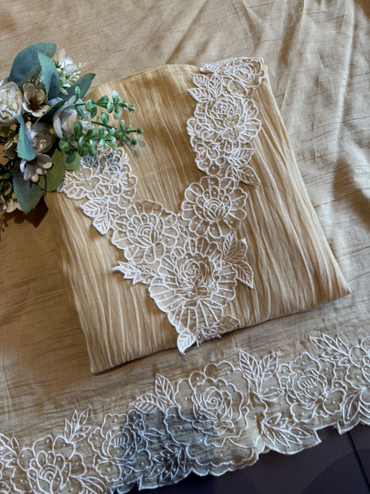 Sophisticated Suit on Crushed Mul cotton