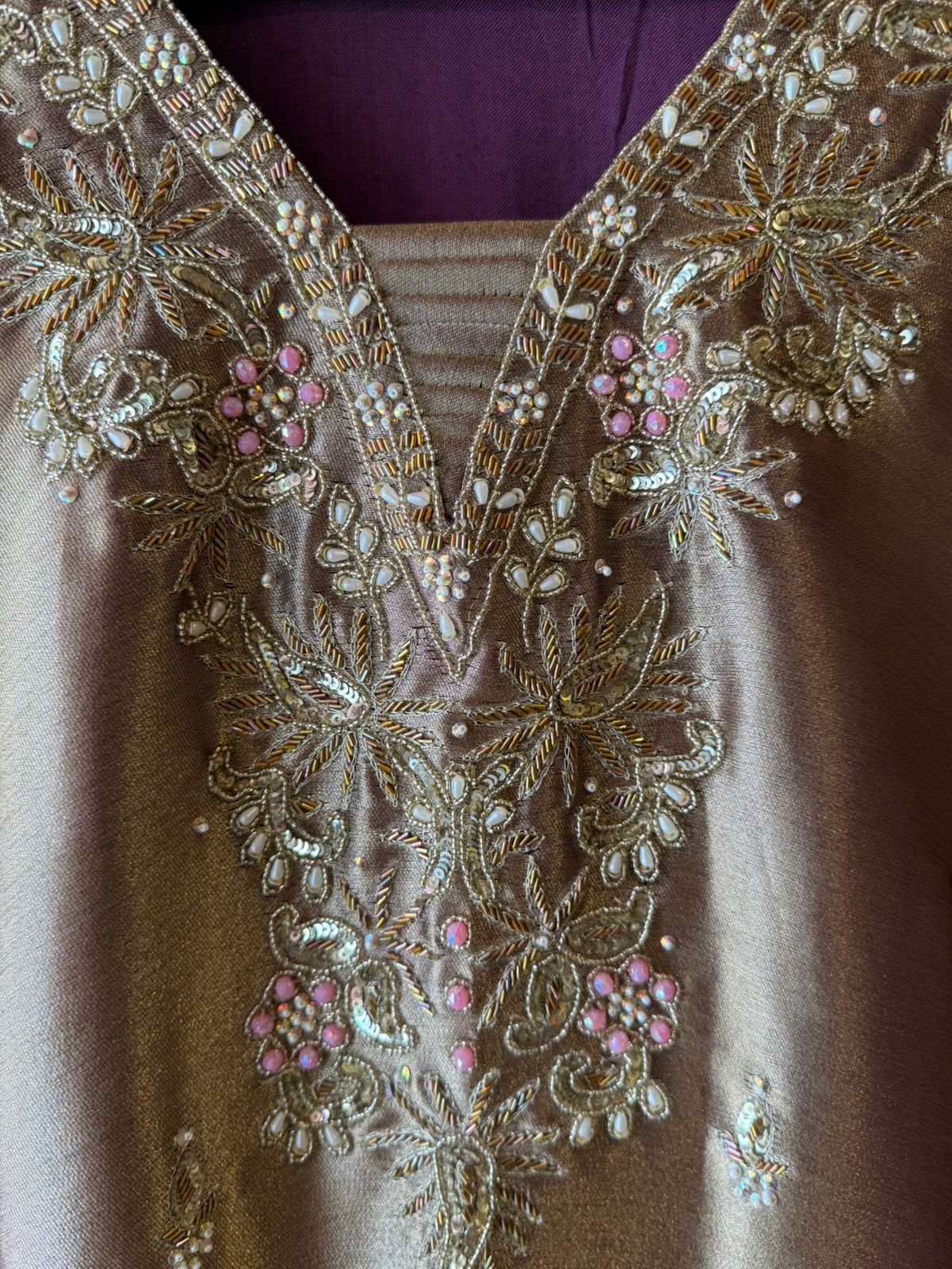 Giraffe tissue Handwork Long dress