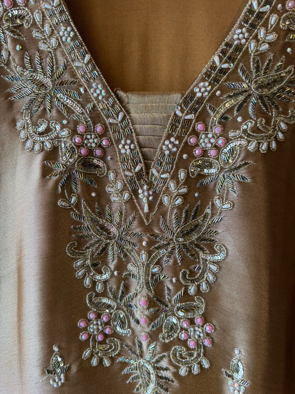 Giraffe tissue Handwork Long dress