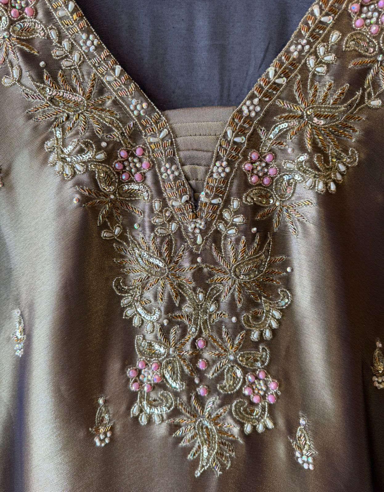 Giraffe tissue Handwork Long dress