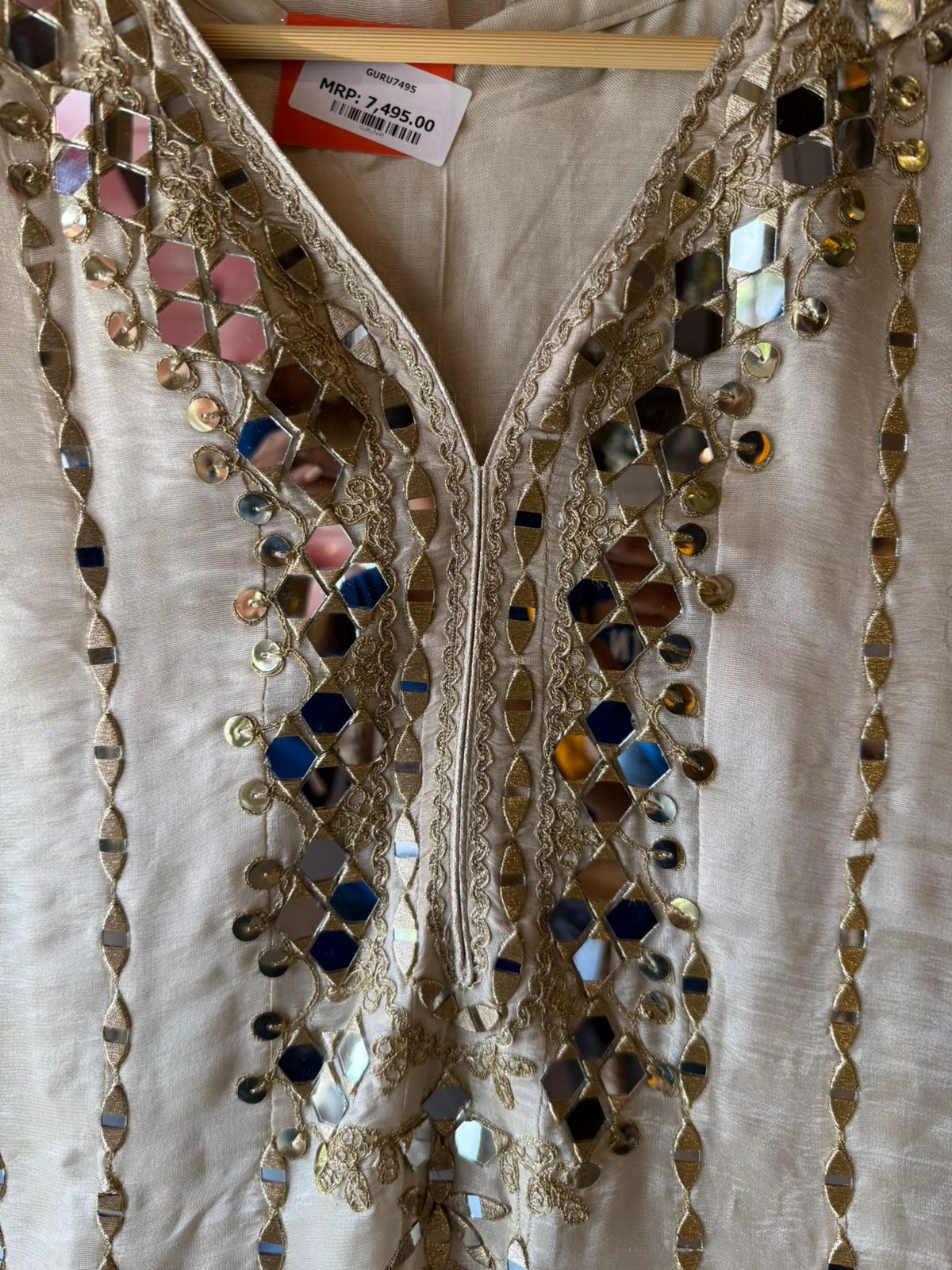 Pure shimmer tissue Stitched Anarkali