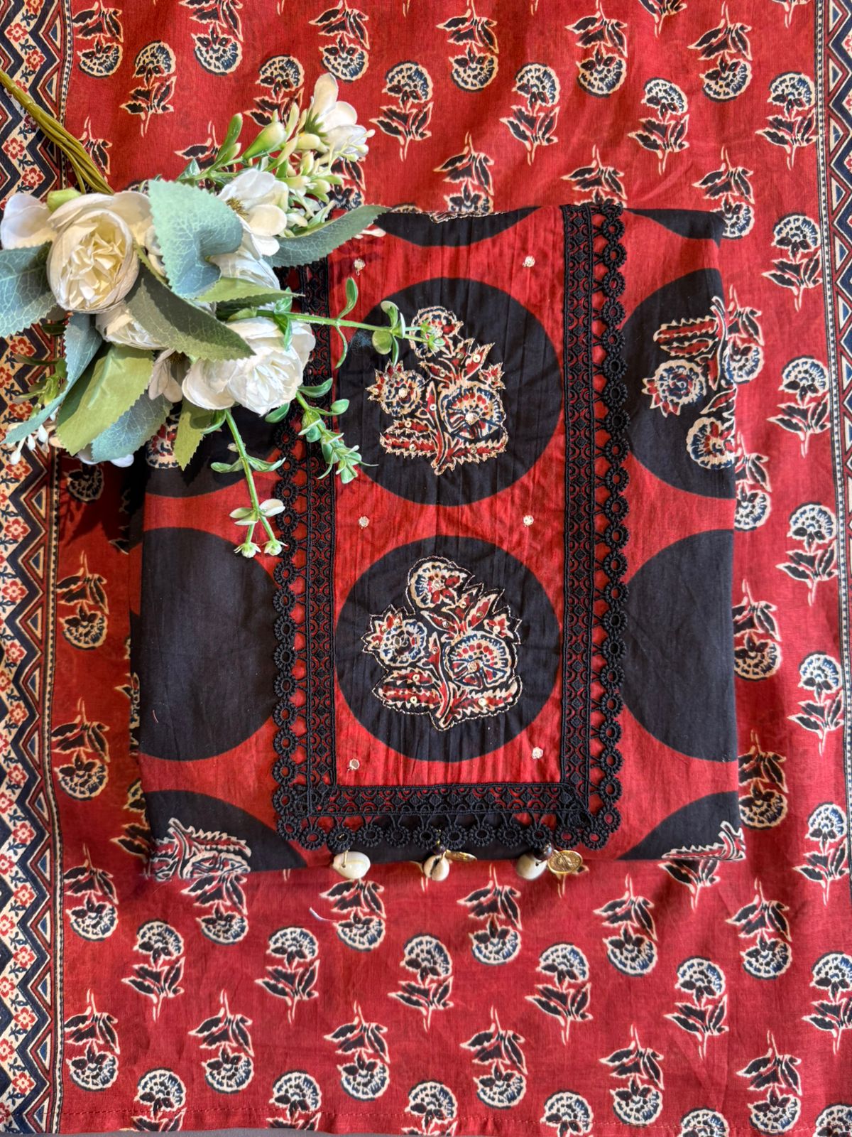 Printed Unstitched suit Set with Dupatta