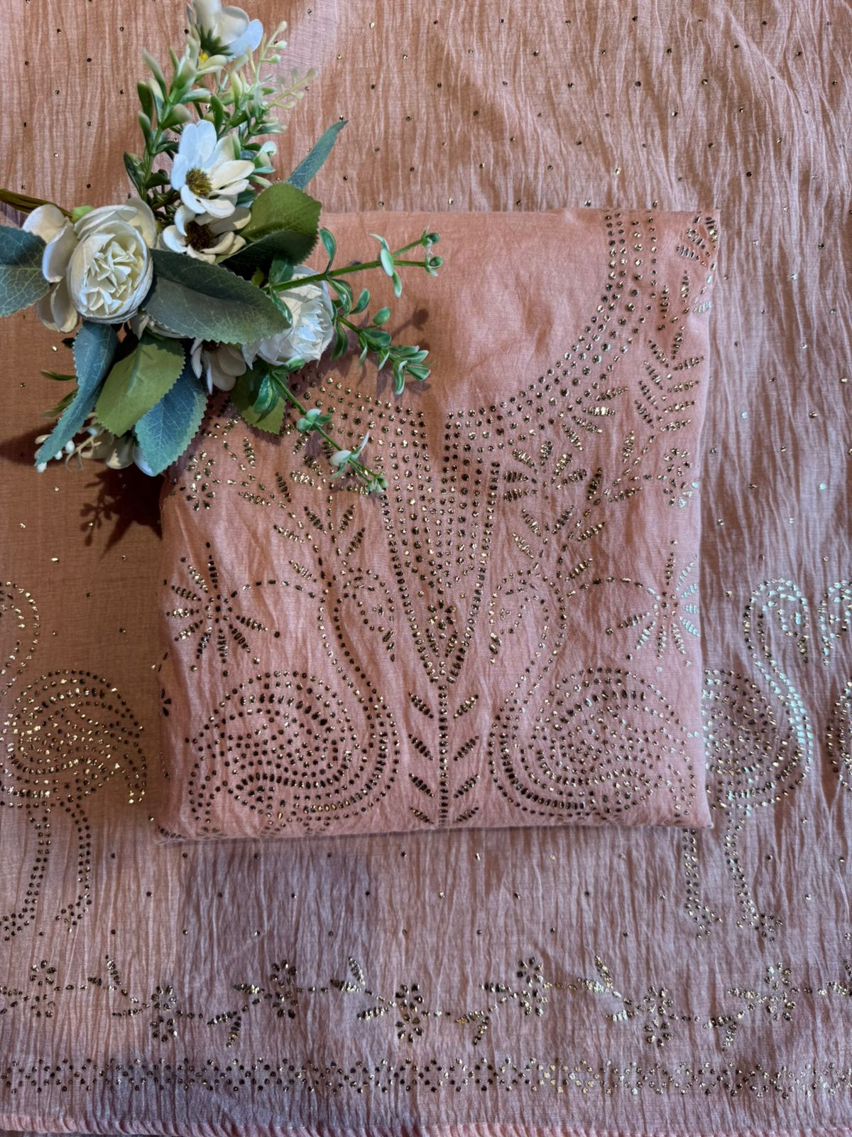 Mul cotton chanderi Unstitched Suits