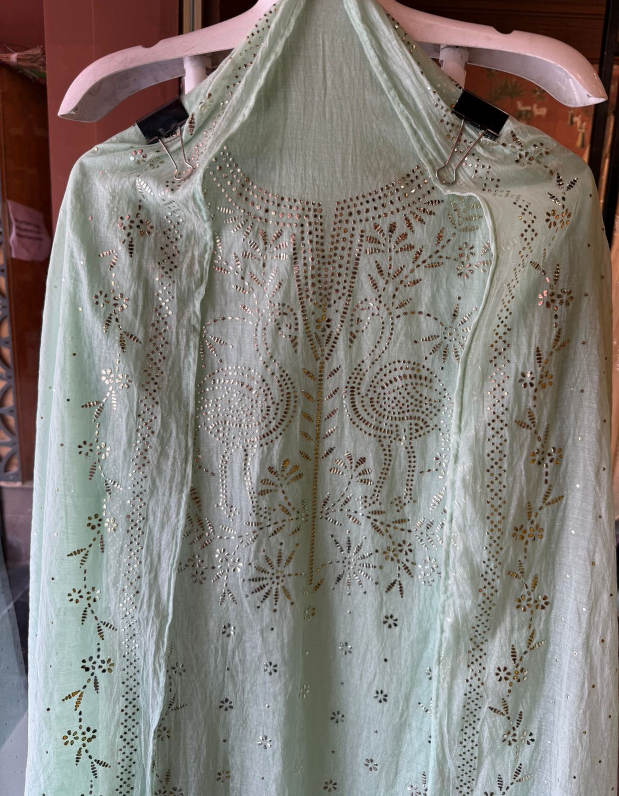 Mul cotton chanderi Unstitched Suits