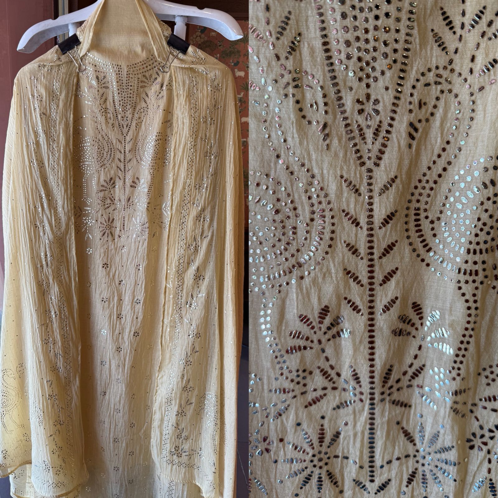 Mul cotton chanderi Unstitched Suits