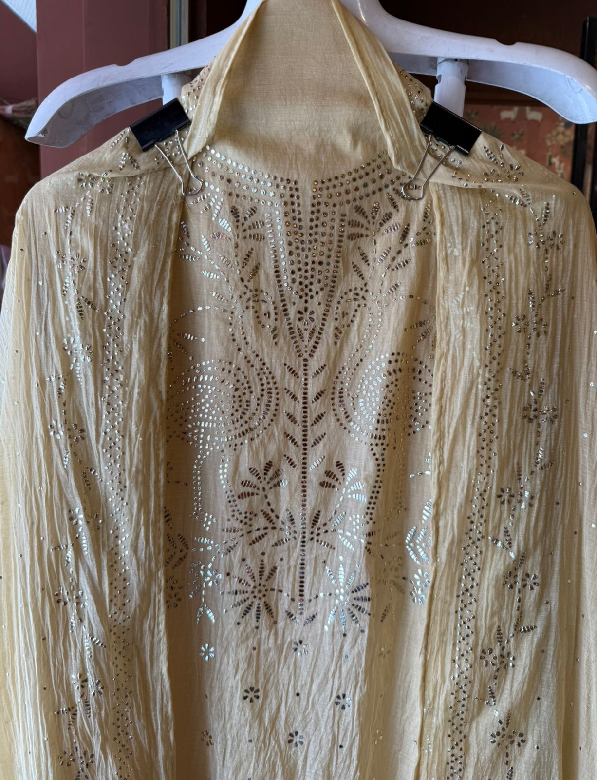 Mul cotton chanderi Unstitched Suits