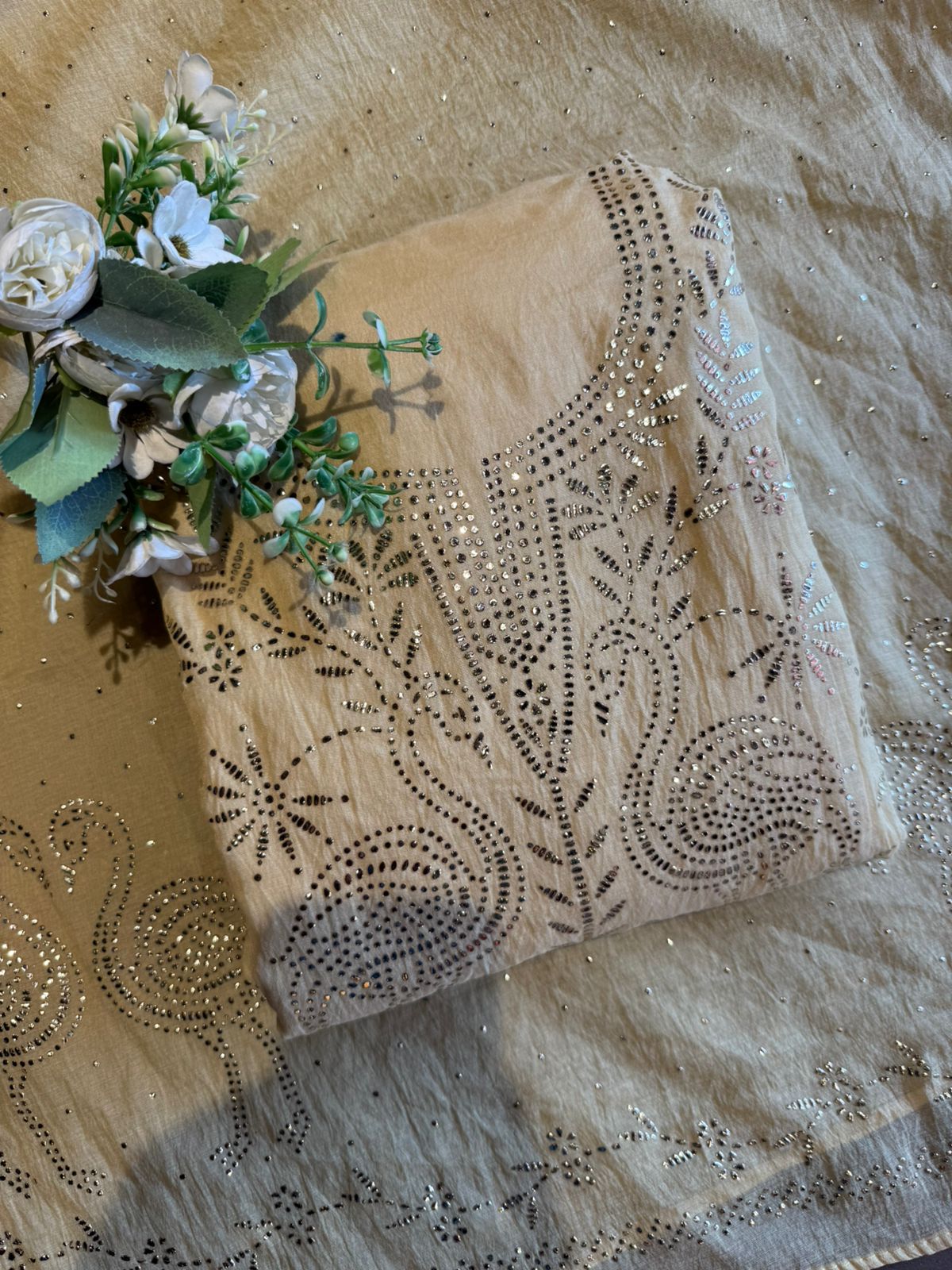 Mul cotton chanderi Unstitched Suits