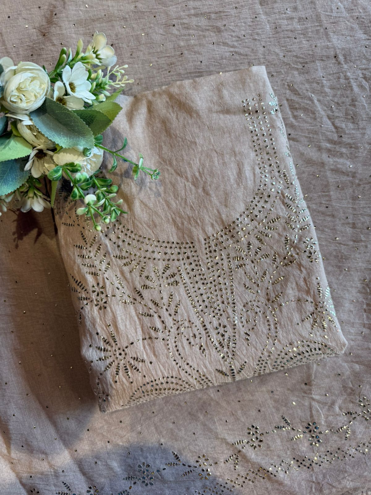 Mul cotton chanderi Unstitched Suits