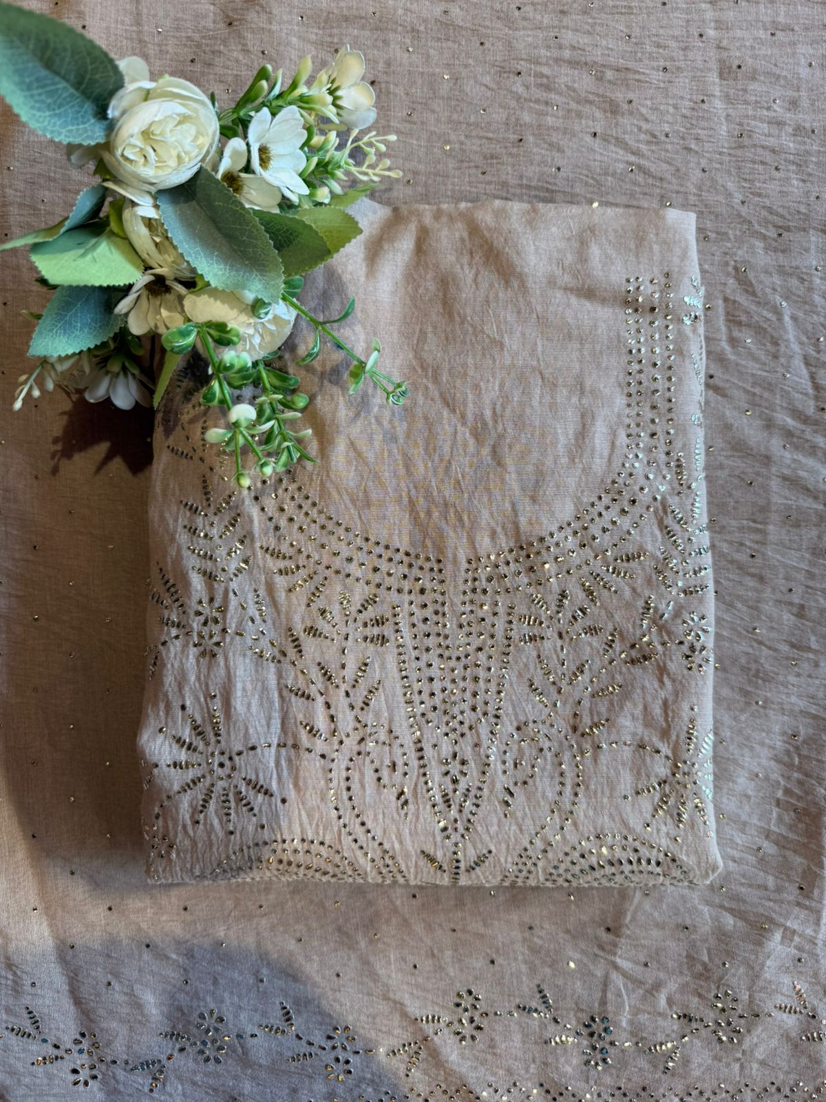 Mul cotton chanderi Unstitched Suits