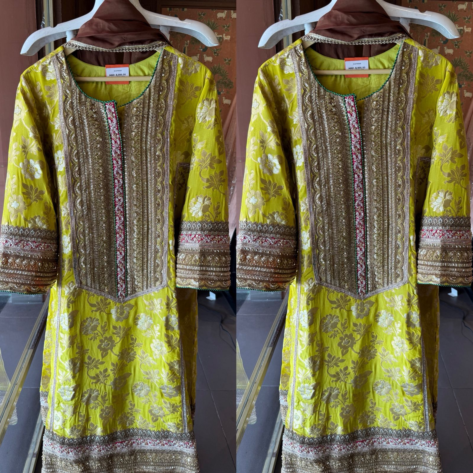 PURE BANARSI SILK BROCADE  ANARKALI SUIT