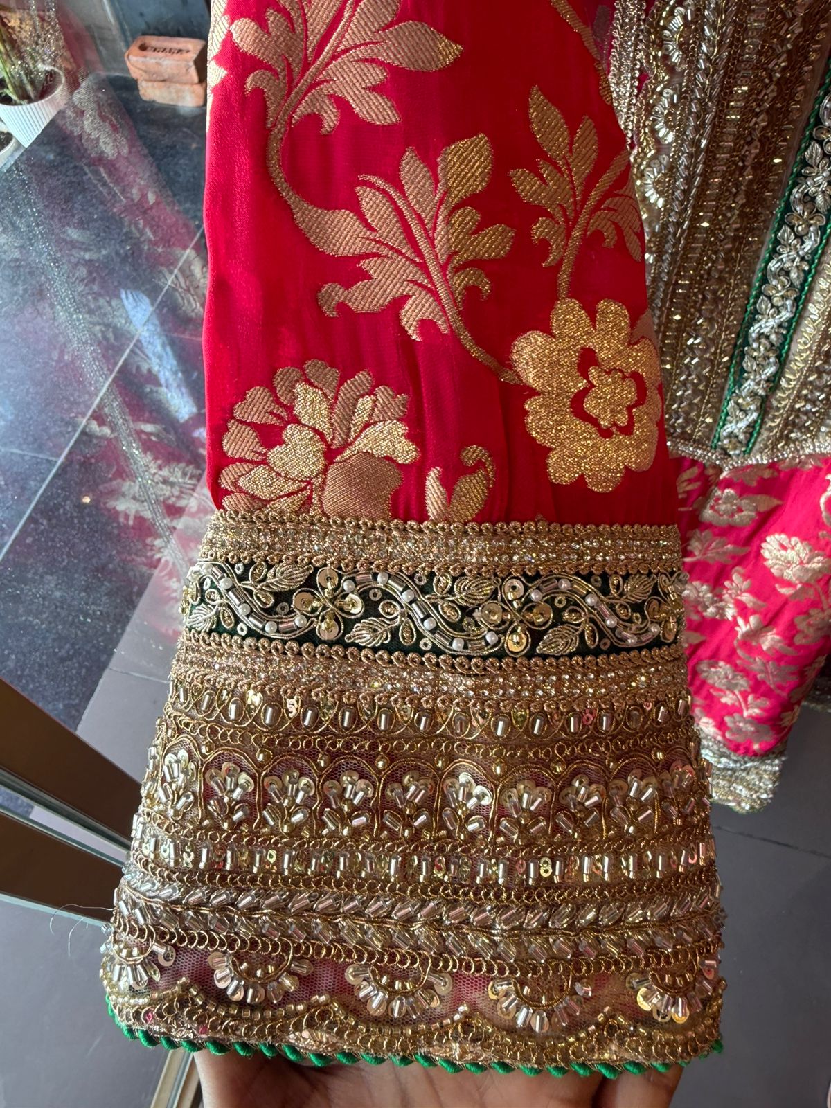 PURE BANARSI SILK BROCADE  ANARKALI SUIT