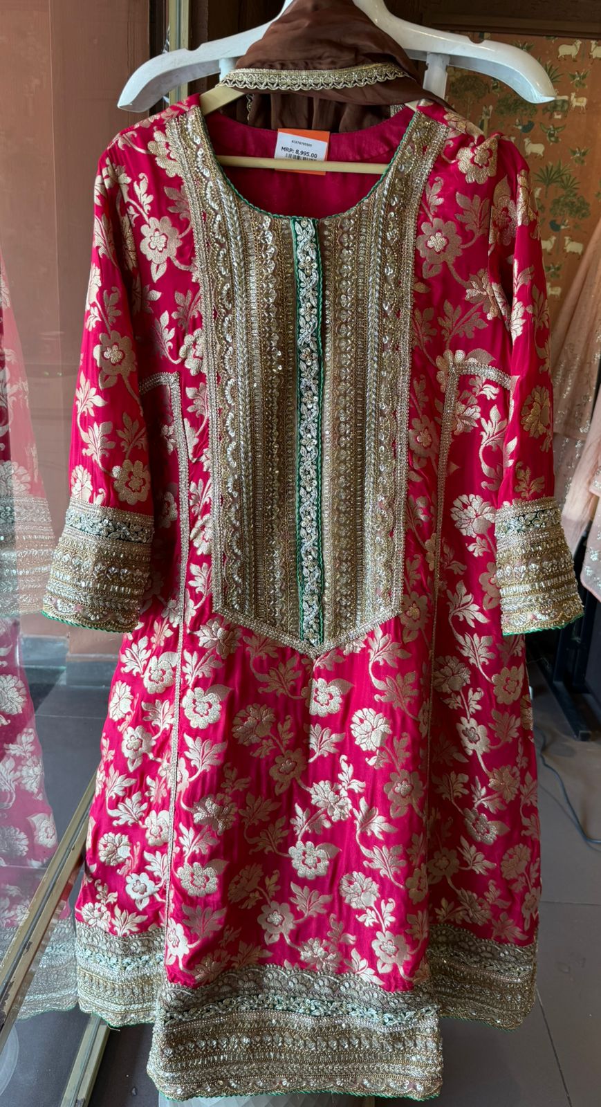 PURE BANARSI SILK BROCADE  ANARKALI SUIT
