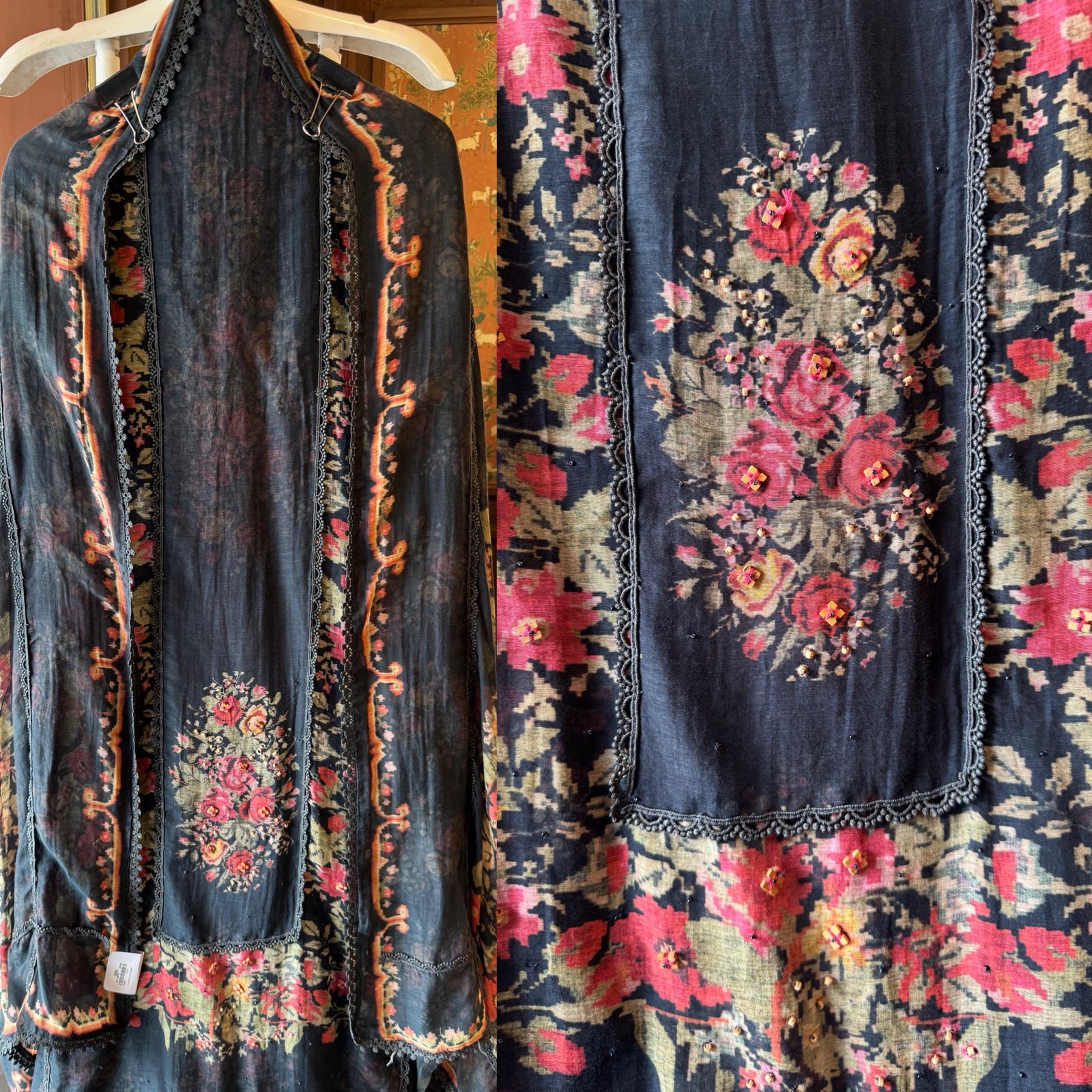 Floral Printed Unstitched suit