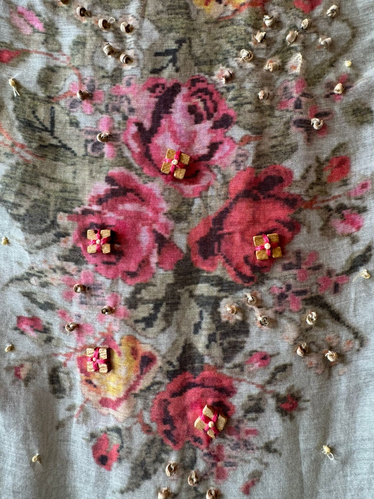 Floral Printed Unstitched suit