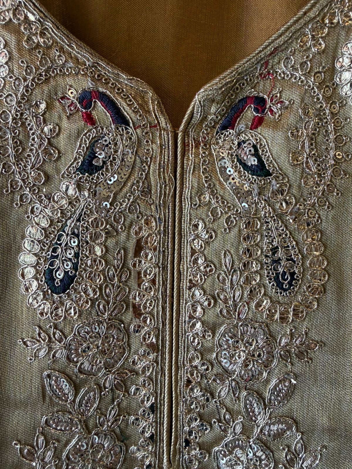 Royal Embroidered Kurta with Potli Bag