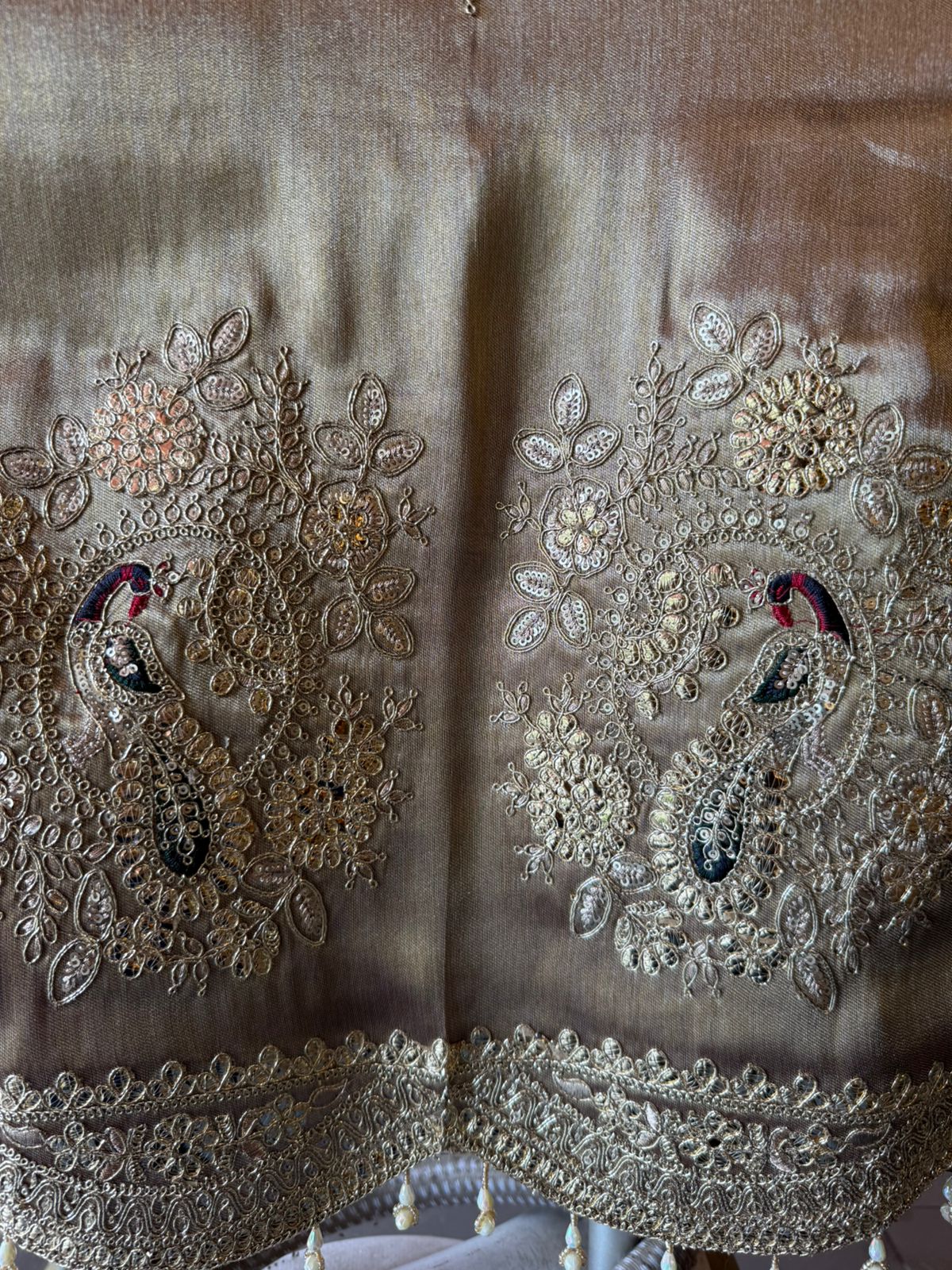 Royal Embroidered Kurta with Potli Bag