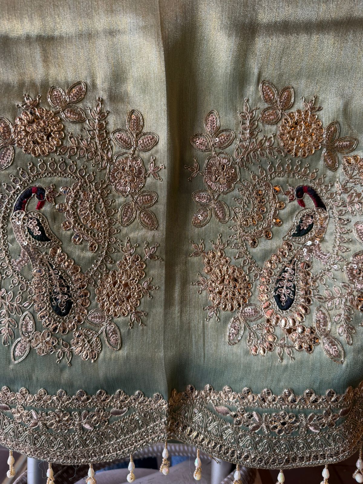 Royal Embroidered Kurta with Potli Bag