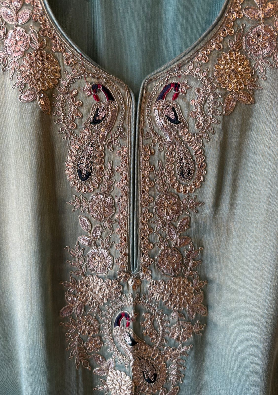 Royal Embroidered Kurta with Potli Bag